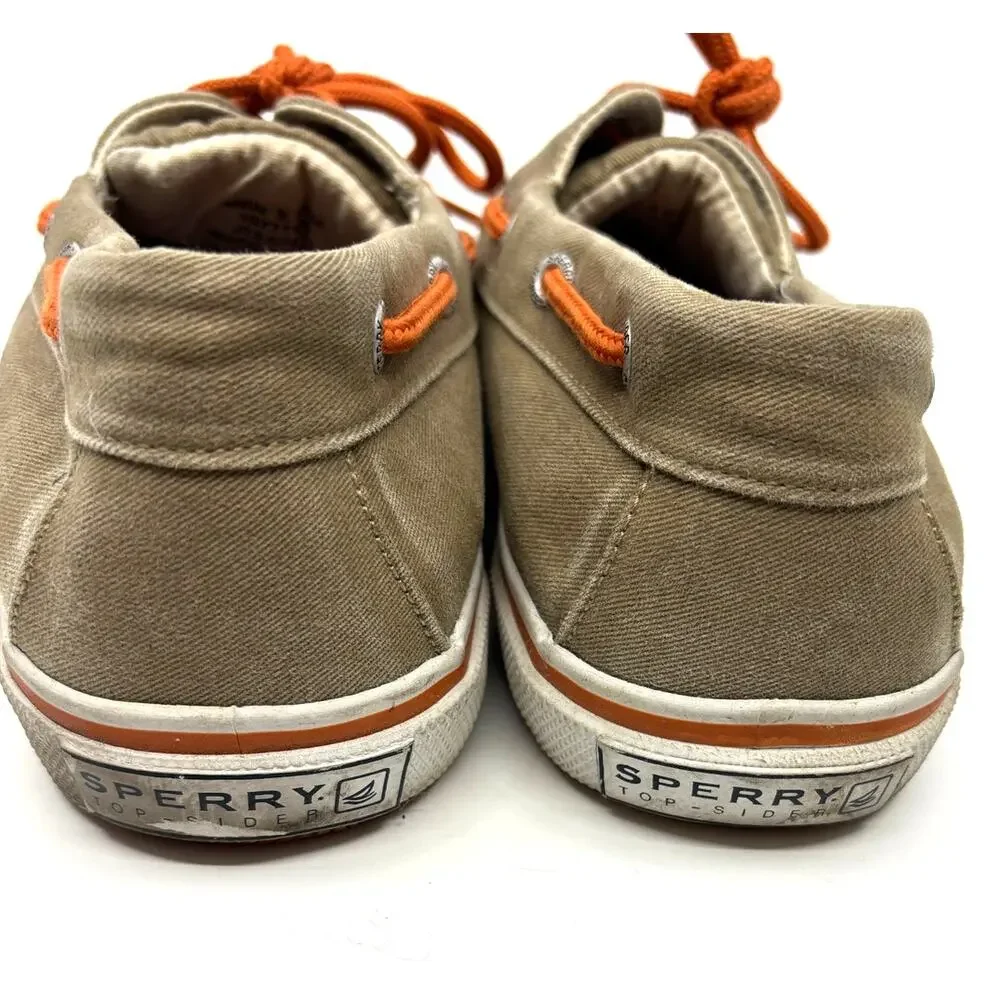 Men’s 8.5 M | SPERRY Top Sider Men’s Canvas 10771188 Casual Tan/Orange Boat Shoe
